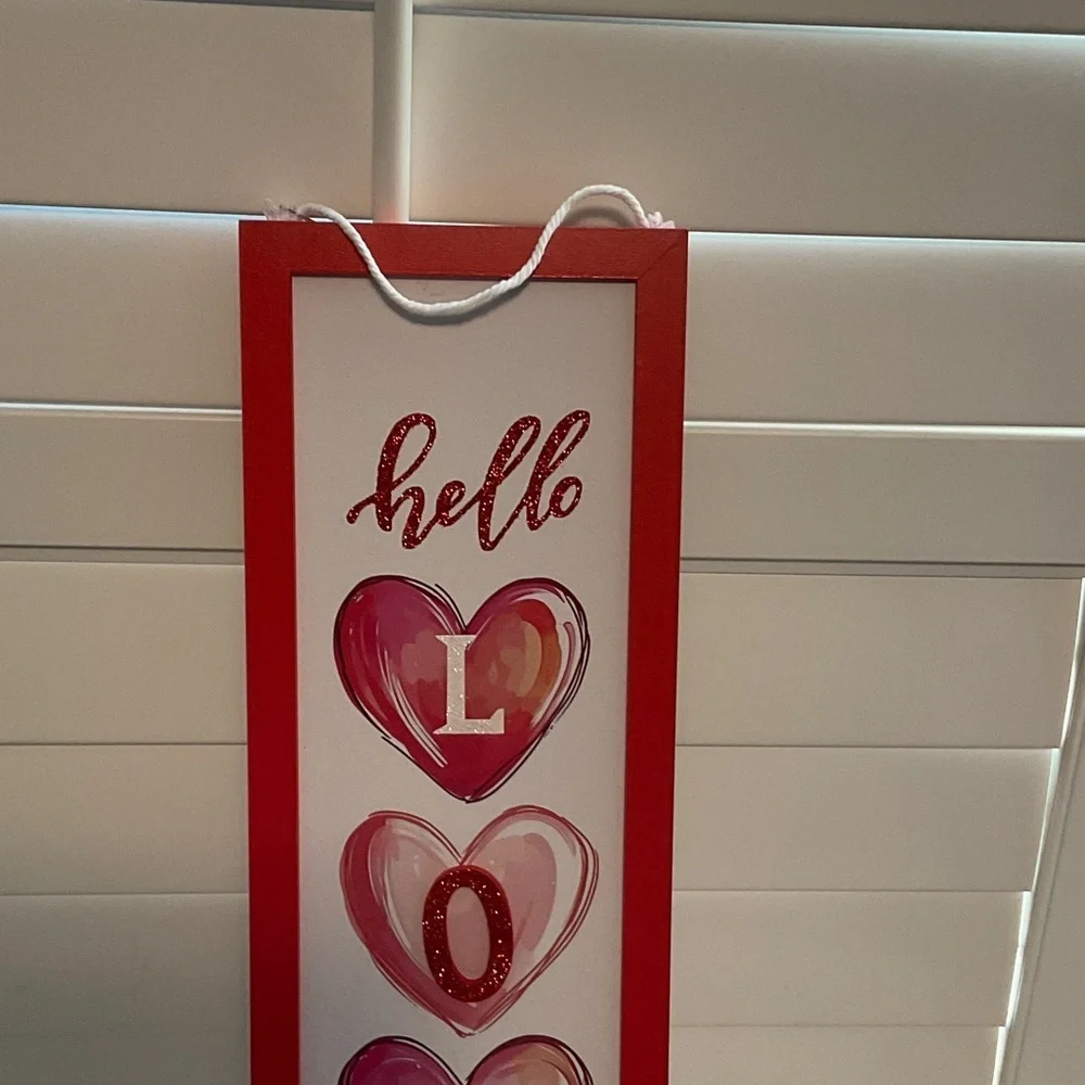 Red and Pink Heart LOVE Wall Art
